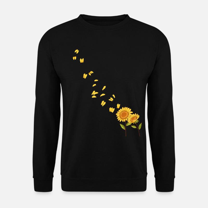 Sonnenschein Blumenblüte Sonnenblume - Unisex Pullover - Schwarz