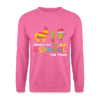 Bilingual Spanisch Lehrer Schule Sprachen Geschenk - Unisex Pullover - Pink - Vorne