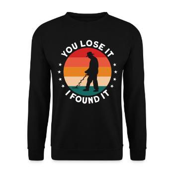 Metalldetektor Sondengänger Sondeln Geschenk - Unisex Pullover - Schwarz - Vorne - Alina (178cm) & Michal (187cm)