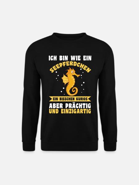 Ich bin ein Seepferdchen - Unisex Pullover - Schwarz