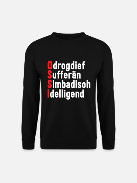 DDR Ostdeutschland witziger lustiger Ossi - Unisex Pullover - Schwarz