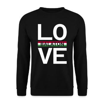 Balaton Plattensee Ungarn Urlaub - Unisex Pullover - Schwarz - Vorne - Alina (178cm) & Michal (187cm)