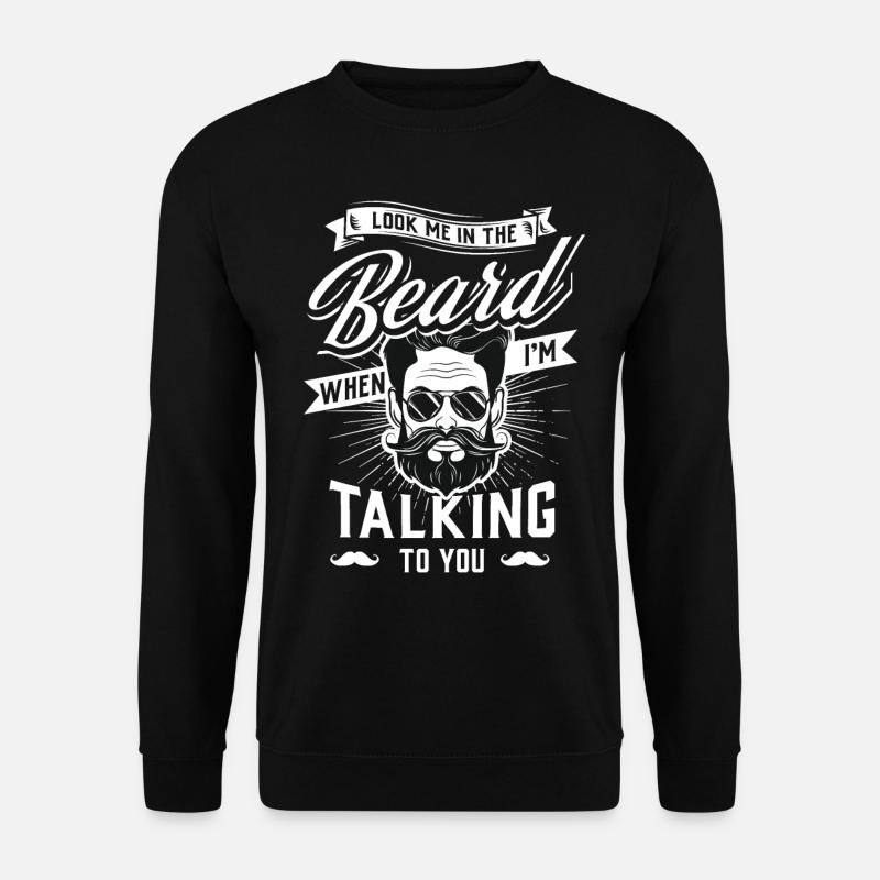 Barbe barbe barbe moustache - Sweat-shirt Unisexe - noir