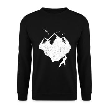 Escalade cadeau escalade rocheuse Sports de montagne Climbing - Sweat-shirt Unisexe - noir - Devant - Alina (178cm) & Michal (187cm)