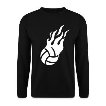 Beach Volleyball Flames Ball Sports Volleyball Players - Unisex Sweatshirt - black - Front - Alina (178cm) & Michal (187cm)