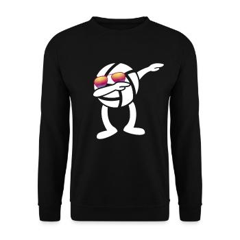 Beachvolleyball Dab Dance - Dabbing Volleyball - Unisex Pullover - Schwarz - Vorne - Alina (178cm) & Michal (187cm)