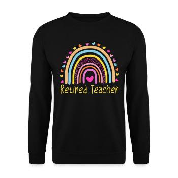 Retired Teacher Rainbow - Sweat-shirt Unisexe - noir - Devant - Alina (178cm) & Michal (187cm)