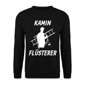 Fireplace Whisperer Chimney Sweep chimney sweep - Unisex Sweatshirt - black - Front - Alina (178cm) & Michal (187cm)
