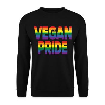 Vegan Pride Veganer LGBT Veganerin LGBTQ Pride - Unisex Sweatshirt - black - Front - Alina (178cm) & Michal (187cm)