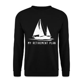 Sailing Sailboat Dad My Retirement - Sweat-shirt Unisexe - noir - Devant - Alina (178cm) & Michal (187cm)