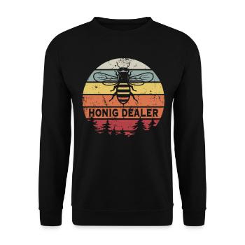 Honig Dealer Imker Honigbienen Imkerei Zeidler - Unisex Pullover - Schwarz - Vorne - Alina (178cm) & Michal (187cm)