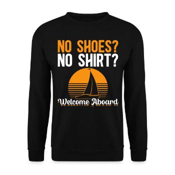 Sailing Sailboat Rétro Vintage No - Sweat-shirt Unisexe - noir - Devant - Alina (178cm) & Michal (187cm)