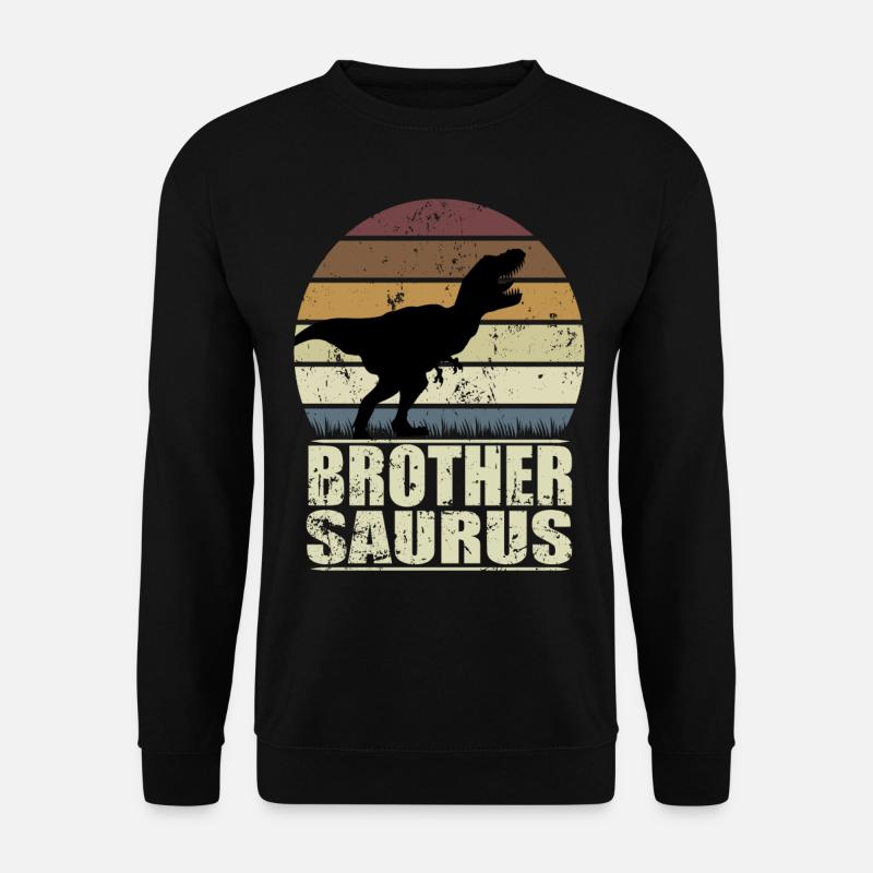 BrotherSaurus Rex Dinosaurier Dino Brother Saurus - Unisex Pullover - Schwarz