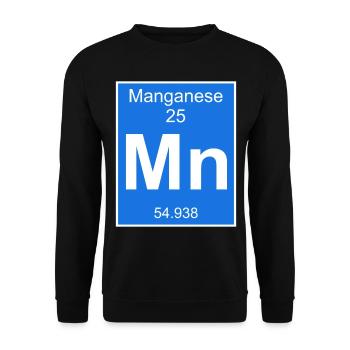 Manganese chemical element periodic table Funny - Unisex Sweatshirt - black - Front - Alina (178cm) & Michal (187cm)