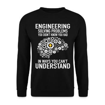 Engineer Engineering Engineer Gear Technician - Unisex Sweatshirt - black - Front - Alina (178cm) & Michal (187cm)