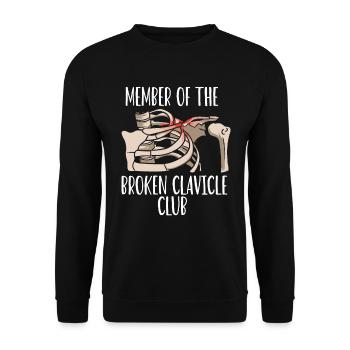 Membre du Broken Clavicle Club Broken - Sweat-shirt Unisexe - noir - Devant - Alina (178cm) & Michal (187cm)