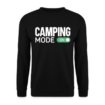 Camping Mode On Tent - Unisex Pullover - Schwarz - Vorne - Alina (178cm) & Michal (187cm)