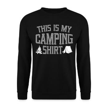 This Is My Camping Shirt Tent - Sweat-shirt Unisexe - noir - Devant - Alina (178cm) & Michal (187cm)