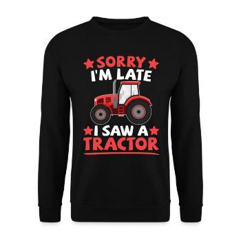 Tractor Tractor Farmer Farm Tractor Driver - Unisex Sweatshirt - black - Front - Alina (178cm) & Michal (187cm)