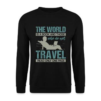 Voyage globe-trotter - Sweat-shirt Unisexe - noir - Devant - Alina (178cm) & Michal (187cm)