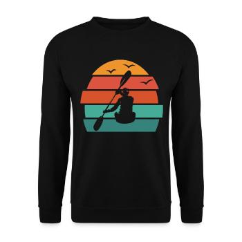 Rétro kayak de canoë Kayak - Sweat-shirt Unisexe - noir - Devant - Alina (178cm) & Michal (187cm)