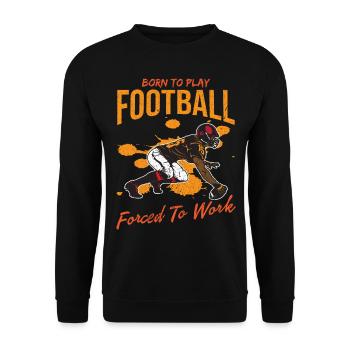 American Football Touchdown Quarterback Gift - Unisex Sweatshirt - black - Front - Alina (178cm) & Michal (187cm)