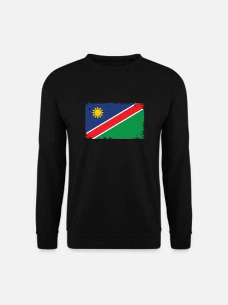 Namibia Herzschlag Flagge Vintage Namibia - Unisex Pullover - Schwarz