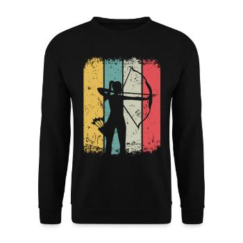 Archery Archery Archery Archer - Unisex Sweatshirt - black - Front - Alina (178cm) & Michal (187cm)