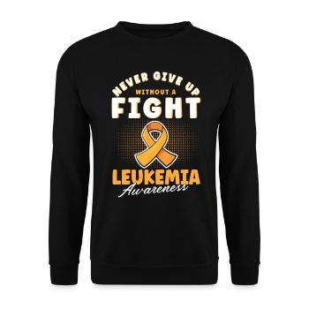 Patient Blood Cancer Leukemia Gift - Unisex Sweatshirt - black - Front - Alina (178cm) & Michal (187cm)