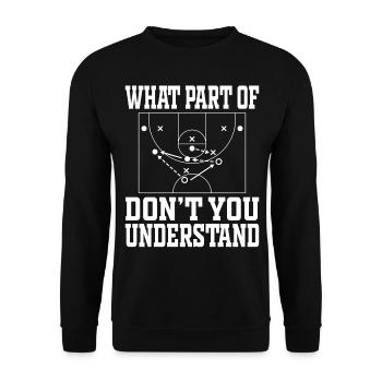 Basketball Trainer Taktik Streetball Geschenk - Unisex Pullover - Schwarz - Vorne - Alina (178cm) & Michal (187cm)