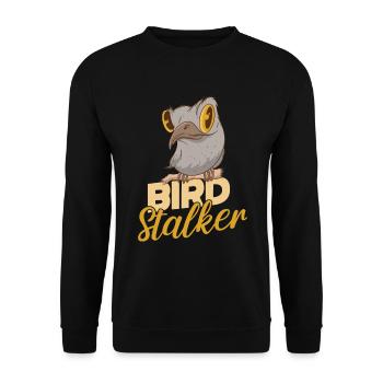 Vogelbeobachtung Vogelbeobachtung Vogel Stalker - Unisex Pullover - Schwarz - Vorne - Alina (178cm) & Michal (187cm)