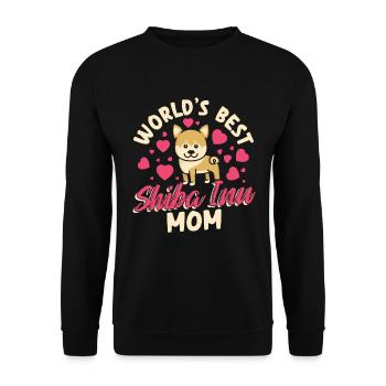 Shiba Inu Dog World's Best Shiba Inu Mom - Unisex Sweatshirt - black - Front - Alina (178cm) & Michal (187cm)