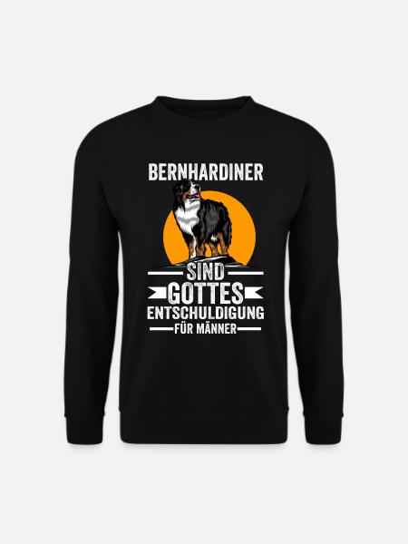 Lustige Sprüche Bernhardiner - Unisex Pullover - Schwarz