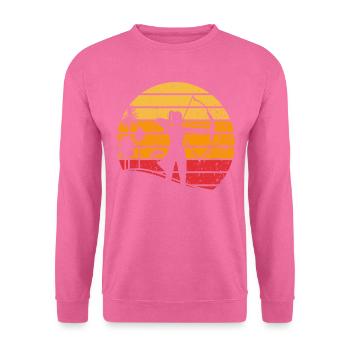 Sunset Archers Tir à l’arc Sports à l’arc - Sweat-shirt Unisexe - rose - Devant