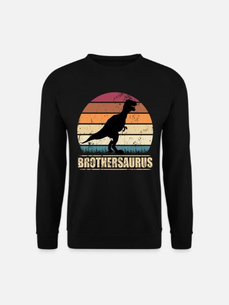 BrotherSaurus Dinosaurier T-Rex Bruder Dino - Unisex Pullover - Schwarz