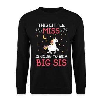 This girl becomes a big sister - Unisex Sweatshirt - black - Front - Alina (178cm) & Michal (187cm)