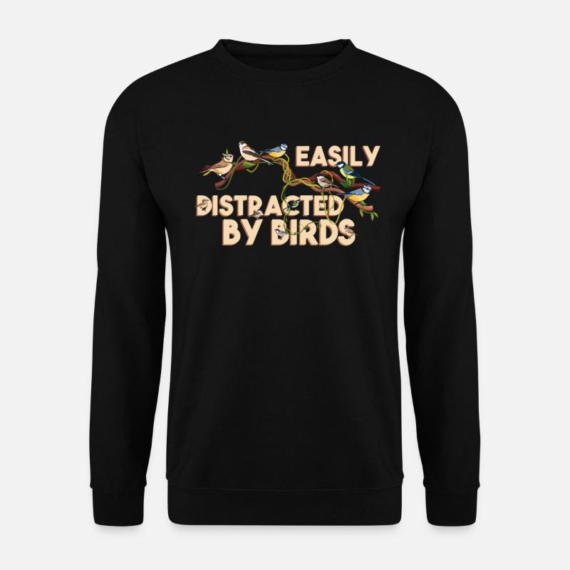 Bird Watching Birding Easily Distracted By Birds - Unisex Sweatshirt - black