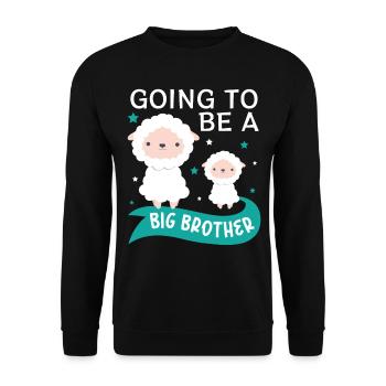 I'm going to be big brother soon - Unisex Sweatshirt - black - Front - Alina (178cm) & Michal (187cm)