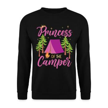 Camping Family Tent Cute Princess - Unisex Pullover - Schwarz - Vorne - Alina (178cm) & Michal (187cm)