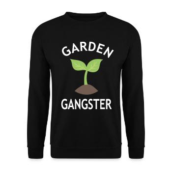 Gardener Gift - Garden Gangster - Nursery - Unisex Sweatshirt - black - Front - Alina (178cm) & Michal (187cm)