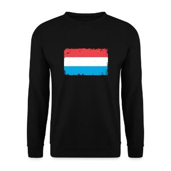 Luxembourg Heartbeat Flag Vintage Luxembourg - Unisex Sweatshirt - black - Front - Alina (178cm) & Michal (187cm)