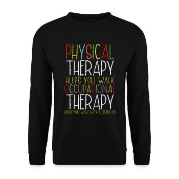 Therapy Assistant Occupational Therapist - Unisex Sweatshirt - black - Front - Alina (178cm) & Michal (187cm)