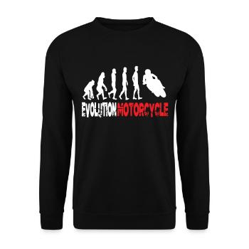 Evolution Motorrad - Unisex Pullover - Schwarz - Vorne - Alina (178cm) & Michal (187cm)
