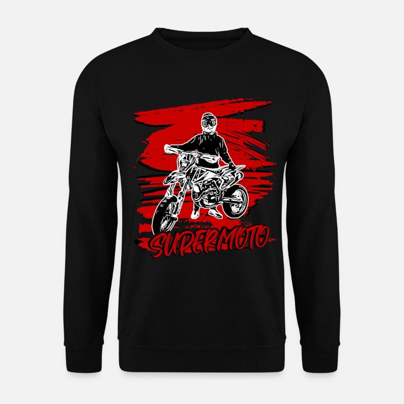 Supermoto / Supermotard / Supermoto Wheelie - Unisex Pullover - Schwarz