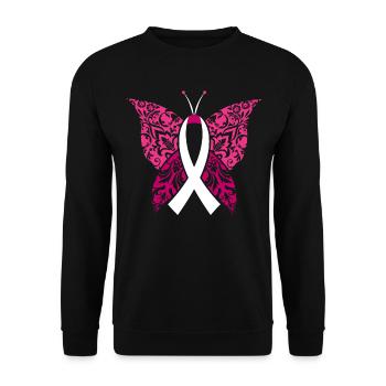 Breast Cancer Survivor Breast Cancer Awareness - Unisex Sweatshirt - black - Front - Alina (178cm) & Michal (187cm)