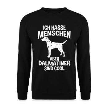 Dalmatiner sind toll Dalmatiner - Unisex Pullover - Schwarz - Vorne - Alina (178cm) & Michal (187cm)