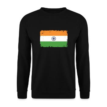 Inde Heartbeat Flag Vintage Inde - Sweat-shirt Unisexe - noir - Devant - Alina (178cm) & Michal (187cm)
