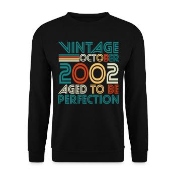 Idée cadeau Octobre 2002 Vintage - Sweat-shirt Unisexe - noir - Devant - Alina (178cm) & Michal (187cm)