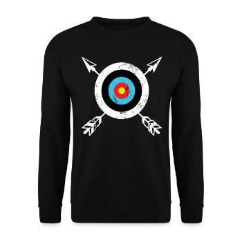 Bow & Arrow Archery Archery Target - Unisex Sweatshirt - black - Front - Alina (178cm) & Michal (187cm)