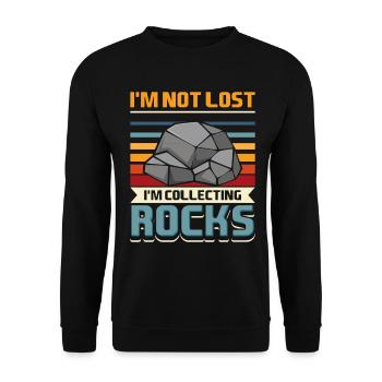 Collectionneur de roches Géologie Fossiles - Sweat-shirt Unisexe - noir - Devant - Alina (178cm) & Michal (187cm)
